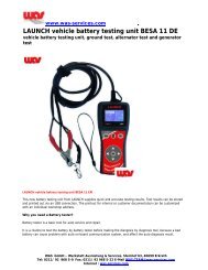 LAUNCH vehicle battery testing unit BESA 11 DE