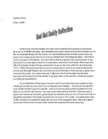 bud not buddy book report essay