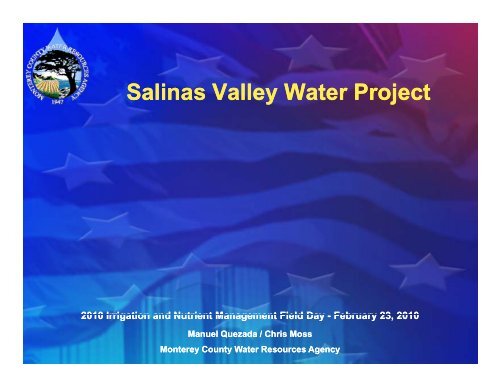 Salinas Valley Water Project (Update) - Manuel ... - Monterey County