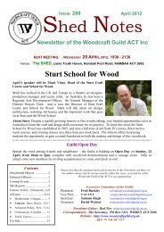 April 2012 - Woodcraft Guild ACT