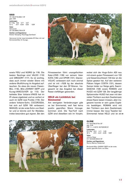 swissherdbook bulletin 6-2012-1-d