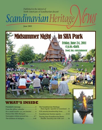 June 2011 - Scandinavian Heritage Association