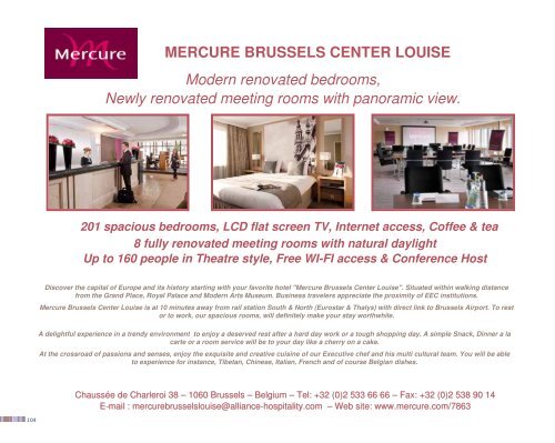 SIZED FOR MEETINGS & CONVENTIONS - VisitBrussels