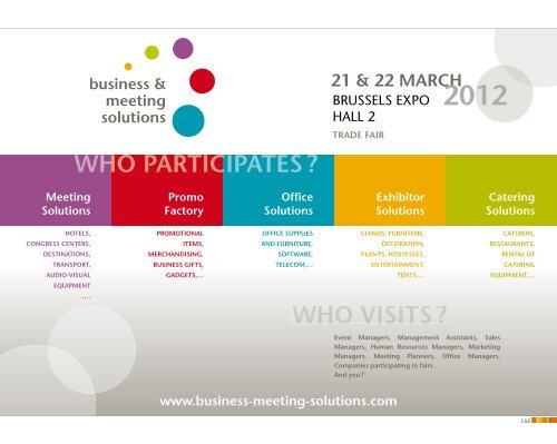 SIZED FOR MEETINGS & CONVENTIONS - VisitBrussels