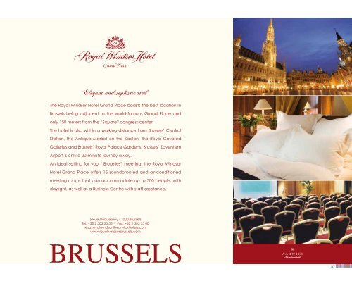 SIZED FOR MEETINGS & CONVENTIONS - VisitBrussels