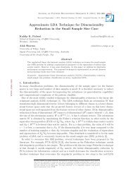 Approximate LDA Technique for Dimensionality Reduction in the ...