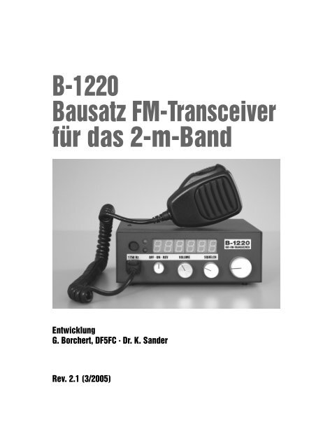 B-1220 Bausatz Fm-Transceiver für das 2-m-Band
