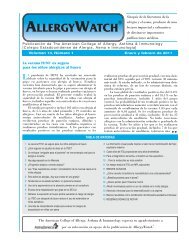 allergywatch - American College of Allergy, Asthma and Immunology