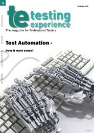 Test Automation - - Testing Experience