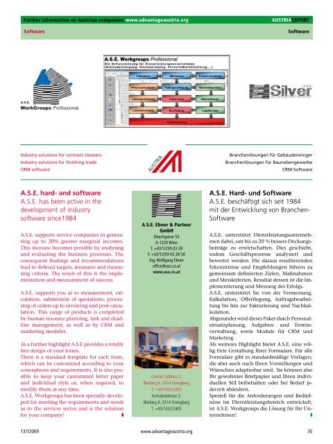 Software und Automatisierung, Austria Export Nr 137