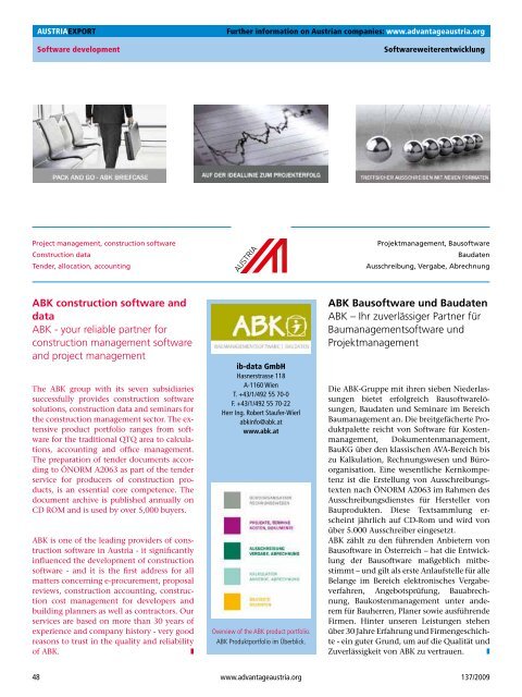 Software und Automatisierung, Austria Export Nr 137