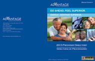 Advantage By Superior 2013 Bexar Provider Directory Cover