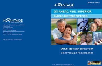 Advantage By Superior 2013 Bexar Provider Directory Cover