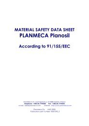 MATERIAL SAFETY DATA SHEET Planmeca Planosil - Planmeca Oy