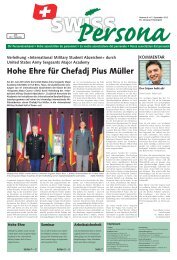 Hohe Ehre fÃ¼r Chefadj Pius MÃ¼ller - swissPersona