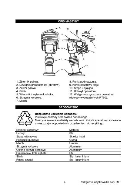 Instrukcja obsÃ…Â‚ugi ubijaka BELLE - pdf [839.08 kB] - Wobis