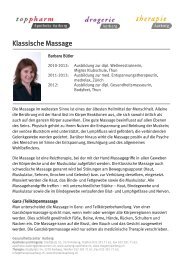 Klassische Massage (pdf) - Drogerie Aarberg