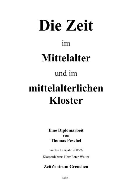 Mittelalter mittelalterlichen Kloster - ZeitZentrum