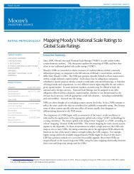 Mapping Moody's National Scale Ratings to Global Scale Ratings