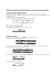 Bedienungsanleitung zur Polaraufnahme mit dem Tachymeter Elta ...