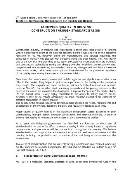 Towards Zero Defect In Construction