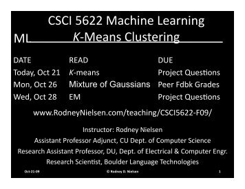 slides - Rodney Nielsen