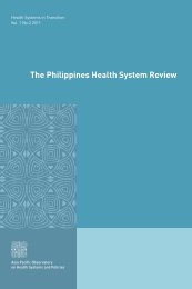 The Philippines Health System Review - WHO Western Pacific ...