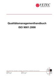 Qualitätsmanagementhandbuch ISO 9001:2008 - VETEC ...