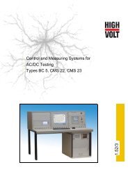 Control and Measuring Systems for AC/DC Testing Types ... - Highvolt