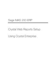 Sage MAS 200 ERP Crystal Web Reports Setup Using Crystal ...