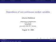 Dependence of non-continuous random variables