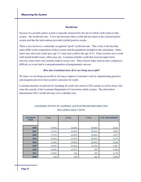 Jan 1 Strategic Plan - Office of Juvenile Justice - Louisiana