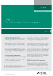 TRANSEC The safe transport of dangerous goods - KISTERS AG