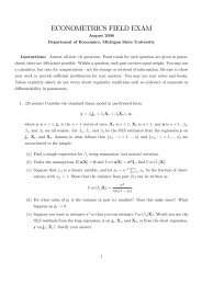 2008 FS - Econometrics Field Exam.pdf - Department of Economics ...