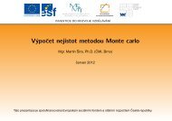 Výpočet nejistot metodou Monte carlo