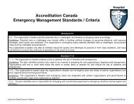 Accreditation Canada Emergency Management Standards / Criteria