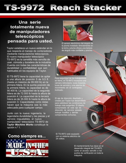 TS-9972 Brochure - Spanish - Local Concept - Taylor Machine Works