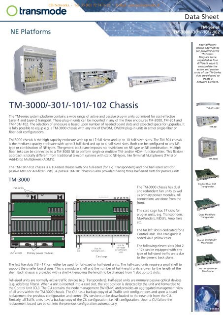 Transmode TM-series_Chassis_F_A4.cdr - CB Networks