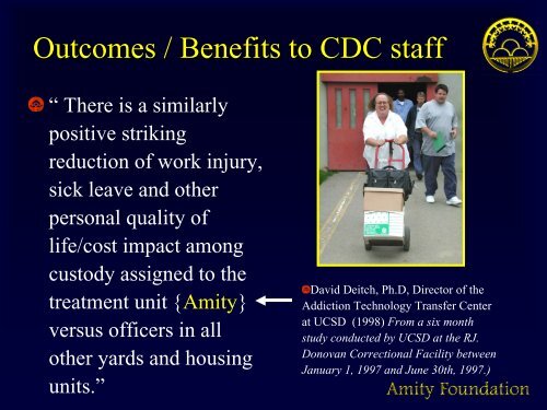 The Amity In-Prison and Post-Prison Therapeutic Community (TC ...