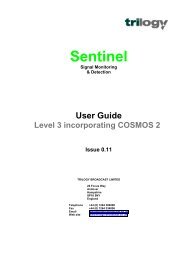 Sentinel User Guide - Trilogy Communications