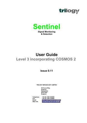 Sentinel User Guide - Trilogy Communications