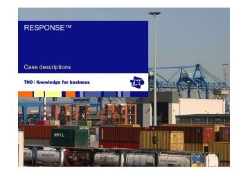 Case descriptions RESPONSE - TNO