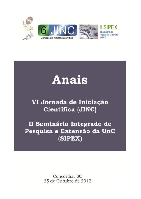 Anais da VI Jornada de IniciaÃ§Ã£o CientÃ­fica (JINC) - Embrapa ...