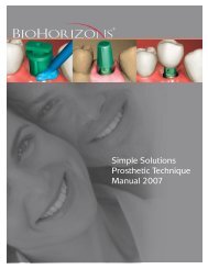 Simple Solutions Prosthetic Technique Manual 2007 - BioHorizons