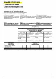 KRANEINSTUFUNGEN Crane classifications Classements des ...