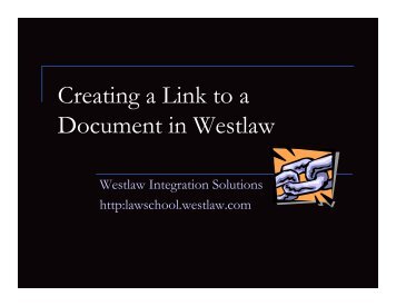 Creating a Link to a Document in Westlaw