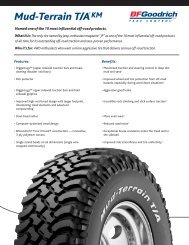 BFGoodrich Mud Terrain T/A KM Specifications - Mr. Tire