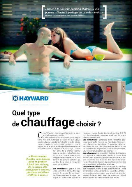 TÃ©lÃ©chargez le guide en version pdf - Hayward Pool Europe