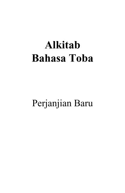 markus 6 14-29 bahasa batak toba