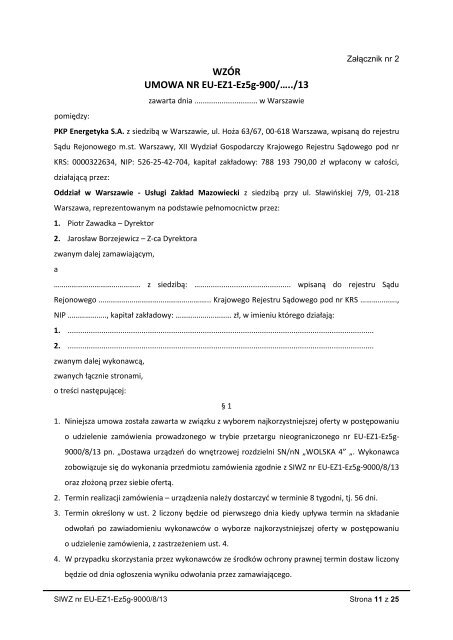 SIWZ (pdf 486kb) - PKP Energetyka